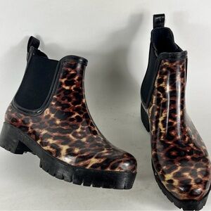 Jeffrey Campbell Leopard Print Winter Boots